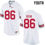 Youth Ohio State Buckeyes #86 Gage Bican White Nike NCAA College Football Jersey Lifestyle JZK3744ZC